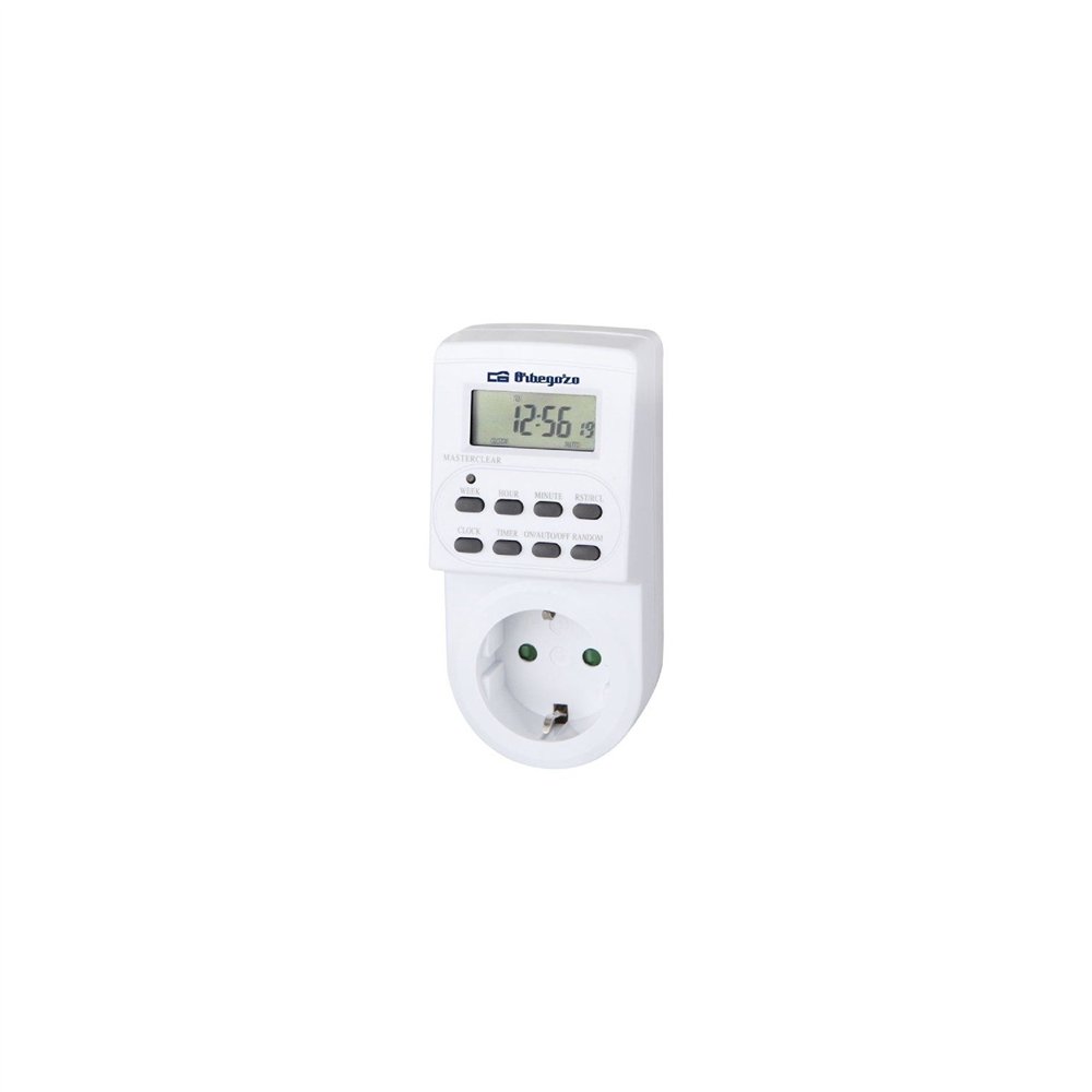 Temporizador orbegozo pg 20 potencia max 3600w programador diario intervalos 1 min blanco 16275