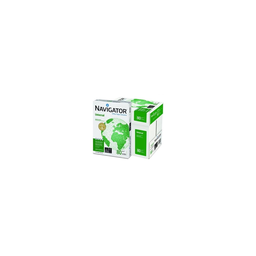 Papel navigator universal 5 paquetes x 500 hojas a4 80 gr blanco 0472un