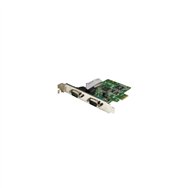startech.com tarjeta serie pci express de 2 puertos db9 rs232 con uart 16c1050 - adaptador interno serie pci-e