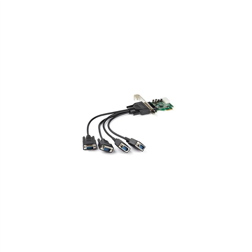 Startech.com tarjeta pci express serie de 4 puertos rs232 uart 16950