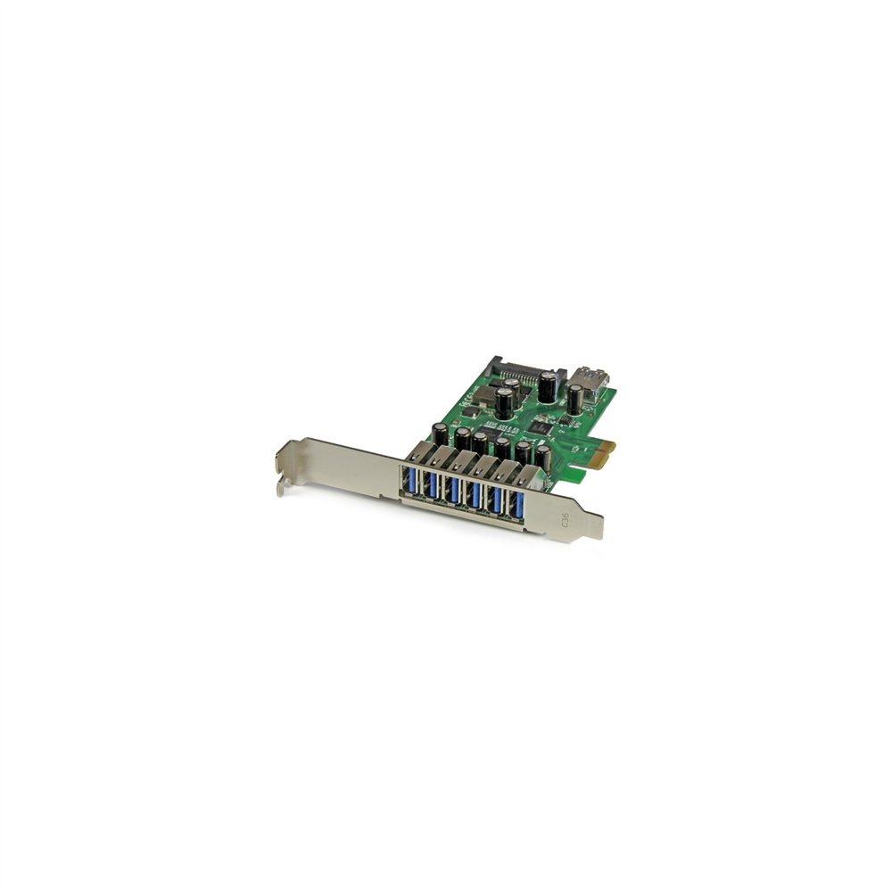 Startechcom adaptador tarjeta pci express de 7 puertos usb 31 con perfil bajo o completo