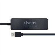 Hub usb aisens conectores 1xusb-a 3.0 macho 4xusb-a 3.0 hembra longitud cable 30cm gris a106-0399