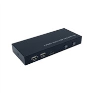 kvm aisens 2 ordenadores con un solo teclado raton monitor cables incluidos 2x hdmi+ 2x usb fuente de alimentacion negro a111-04