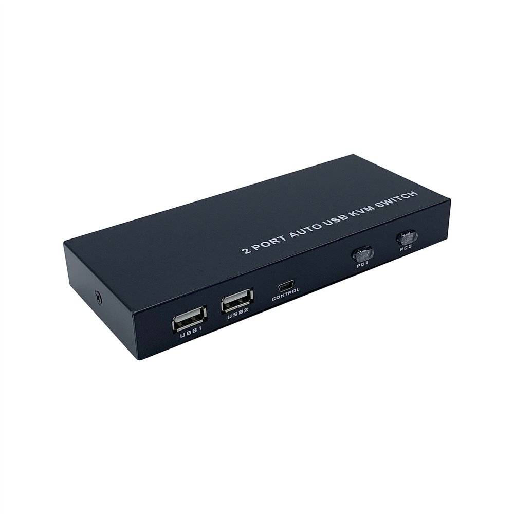 kvm aisens 2 ordenadores con un solo teclado raton monitor cables incluidos 2x hdmi+ 2x usb fuente de alimentacion negro a111-04