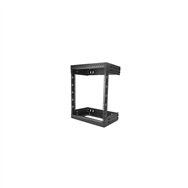 Startech.com armario rack de servidores de marco abierto 12u para montaje en pared - profundidad ajustable de 12 a 20 - negro