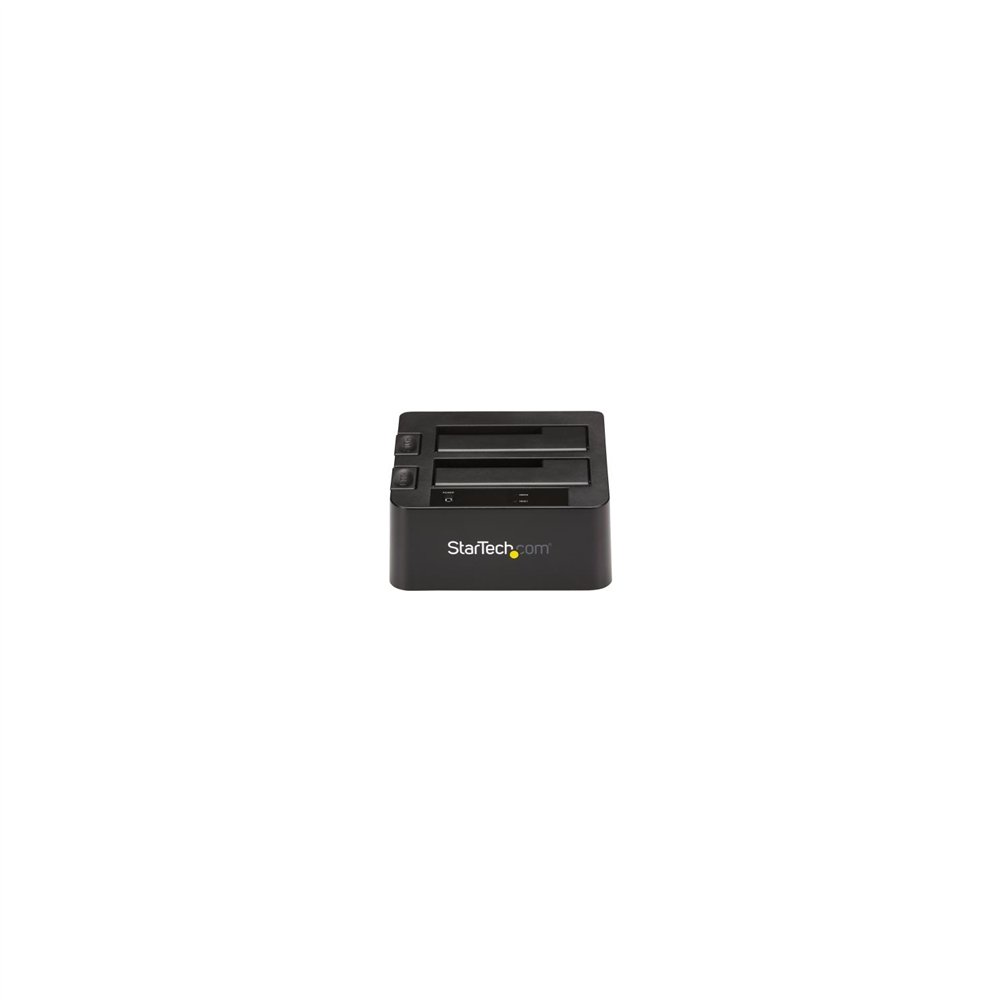 Startech.com base de conexión usb 3.1 10gbps con uas de 2 bahí­as para disco duro o ssd sata de 2.5 o 3.5 pulgadas - negro
