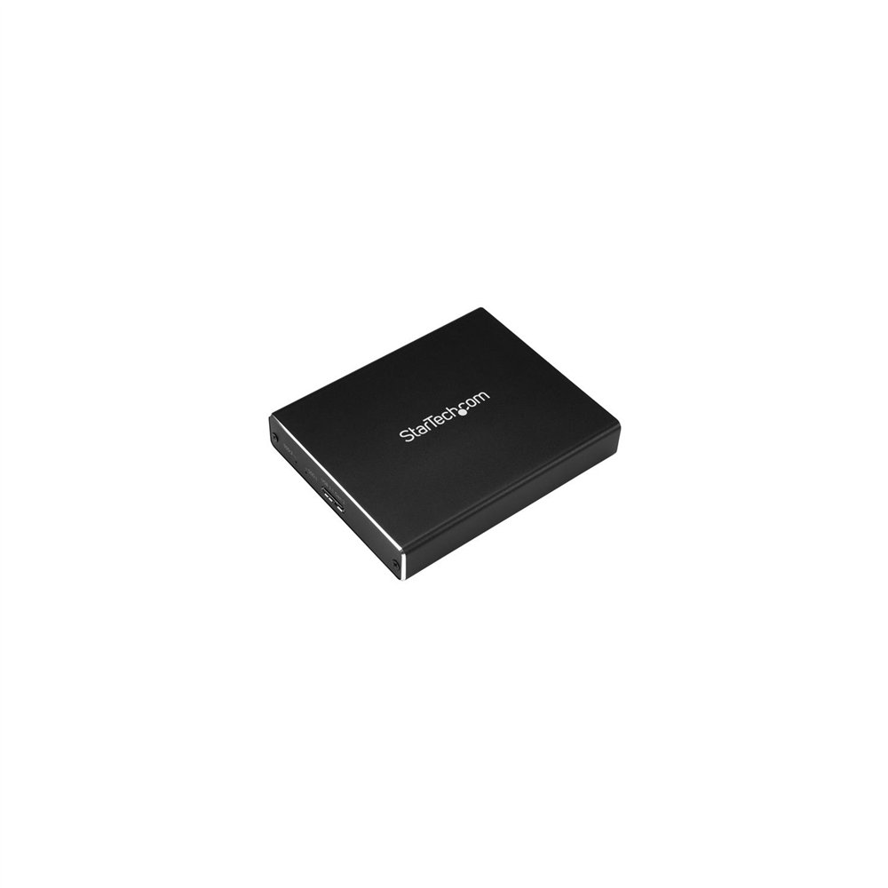 Startech.com caja de dos bahãâ­as m.2 ngff - usb 3.1 (10gbps) - raid - caja externa usb-c y usb-a de aluminio - negro