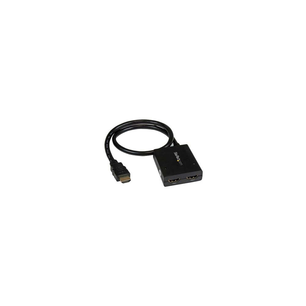 Startech.com multiplicador de ví­deo hdmi de 2 puertos - splitter hdmi 4k 30hz de 2x1 alimentado por usb
