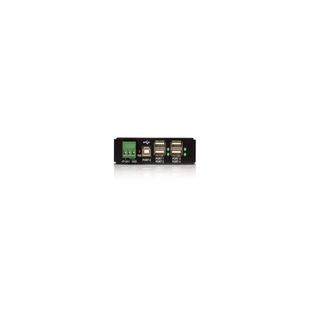 Startech.com adaptador concentrador hub ladrón usb 2.0 4 puertos reforzado industrial con alimentación