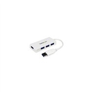 Startech.com adaptador concentrador hub ladrón usb 3.1 super speed para laptop de 4 puertos salidas - blanco