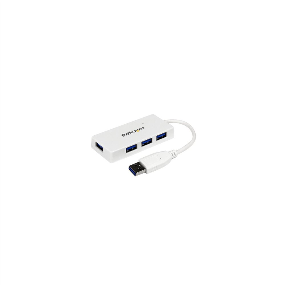 Startech.com adaptador concentrador hub ladrón usb 3.1 super speed para laptop de 4 puertos salidas - blanco