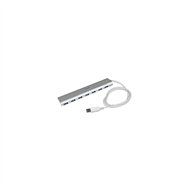 Startech.com concentrador usb 3.1 de 7 puertos - hub con cable incorporado - plata blanco