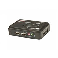 startech.com juego de conmutador kvm de 2 puertos con todo incluido - usb - audio y ví­deo vga
