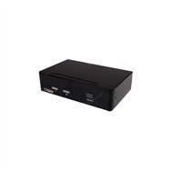 Startech.com conmutador switch kvm - 2 puertos usb 2.0 - audio vãâ­deo dvi - negro
