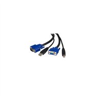 startech.com cable kvm de 1.8m todo en uno vga usb a usb b hd15 - 6ft pies 2 en 1 - negro