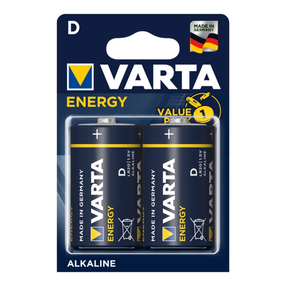 Varta blister 2 pilas alcalinas energy r20 d