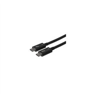 startech.com cable de 0.8m thunderbolt 3 usb-c 40gbps - compatible con thunderbolt y usb - negro