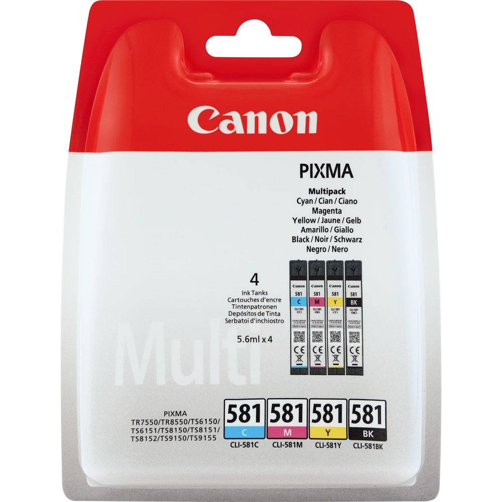 Cartucho canon tr7550 cli 581 multipack 2106c005
