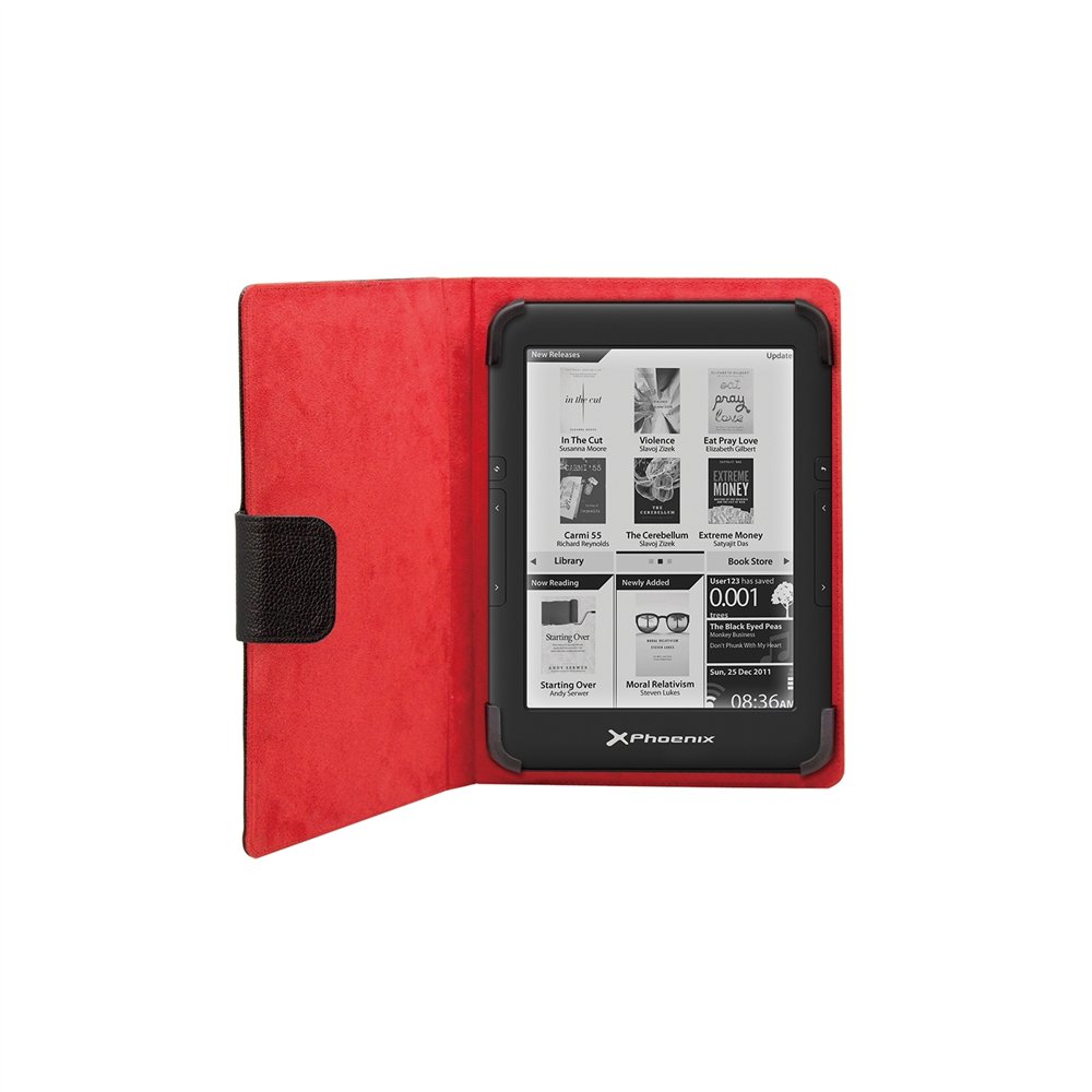 Funda tablet phoenix universal 6p ebook negro phebookcase6+