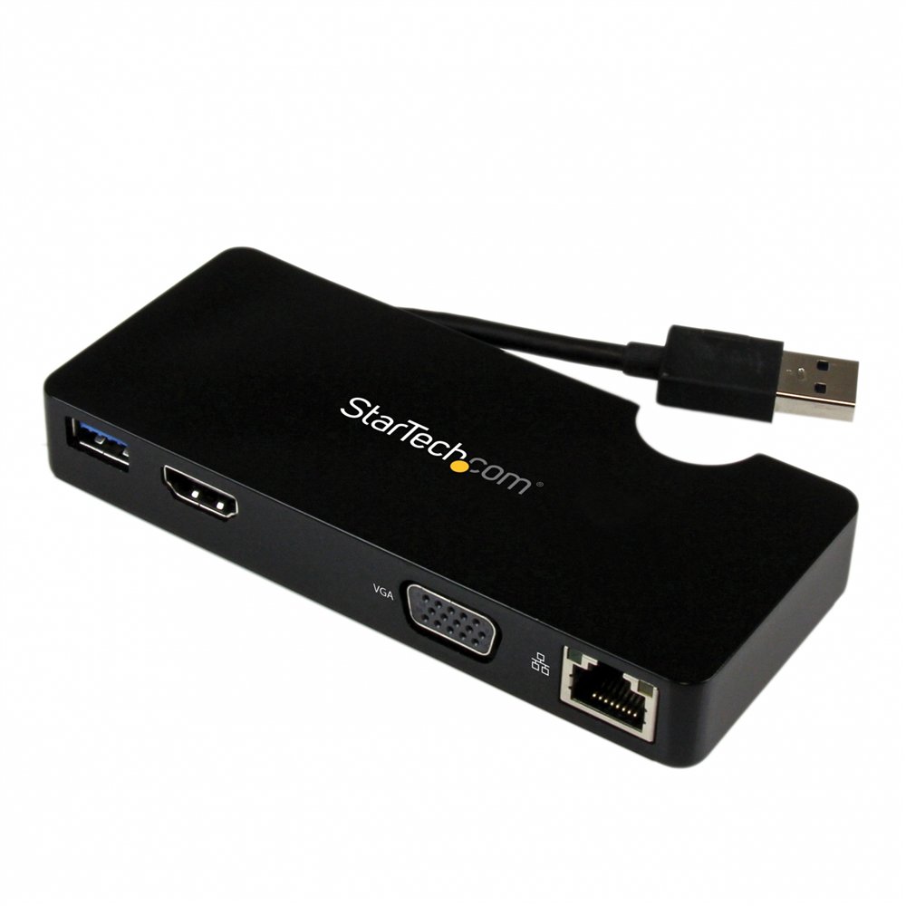 Startech.com replicador de puertos usb 3.1 de viajes con hdmi o vga - docking station para portatil - negro - usb3smdockhv