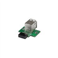 Startech.com adaptador header usb de 2 puertos para placa base - negro verde acero inoxidable