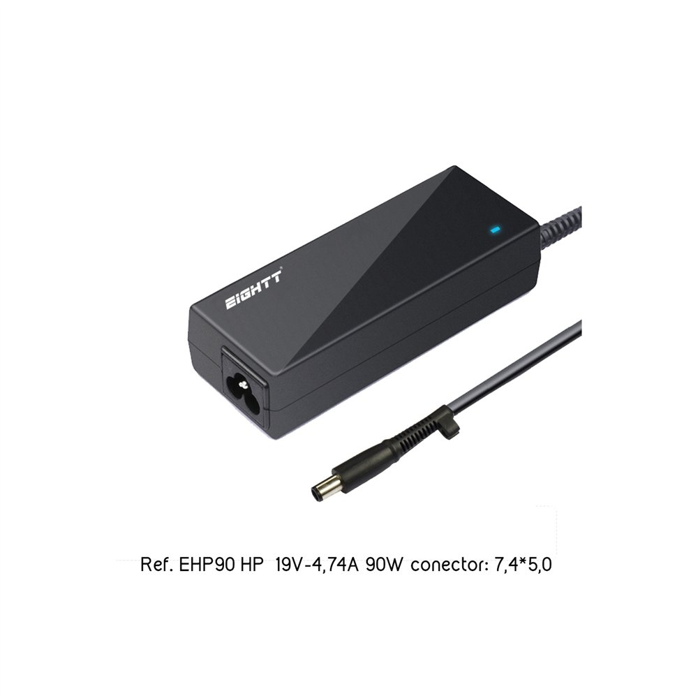 Eightt cargador especifico compatible con hp 19v-4,74a 90w 7,4*5,0