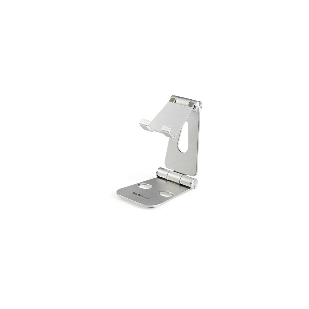 Startech.com base para móvil y tablet - plegable - soporte ajustable para tablet - soporte multidispositivo - aluminio plata