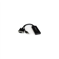 startech.com adaptador vga a hdmi con audio y alimentación usb â?? conversor vga a hdmi portátil â?? 1080 p negro