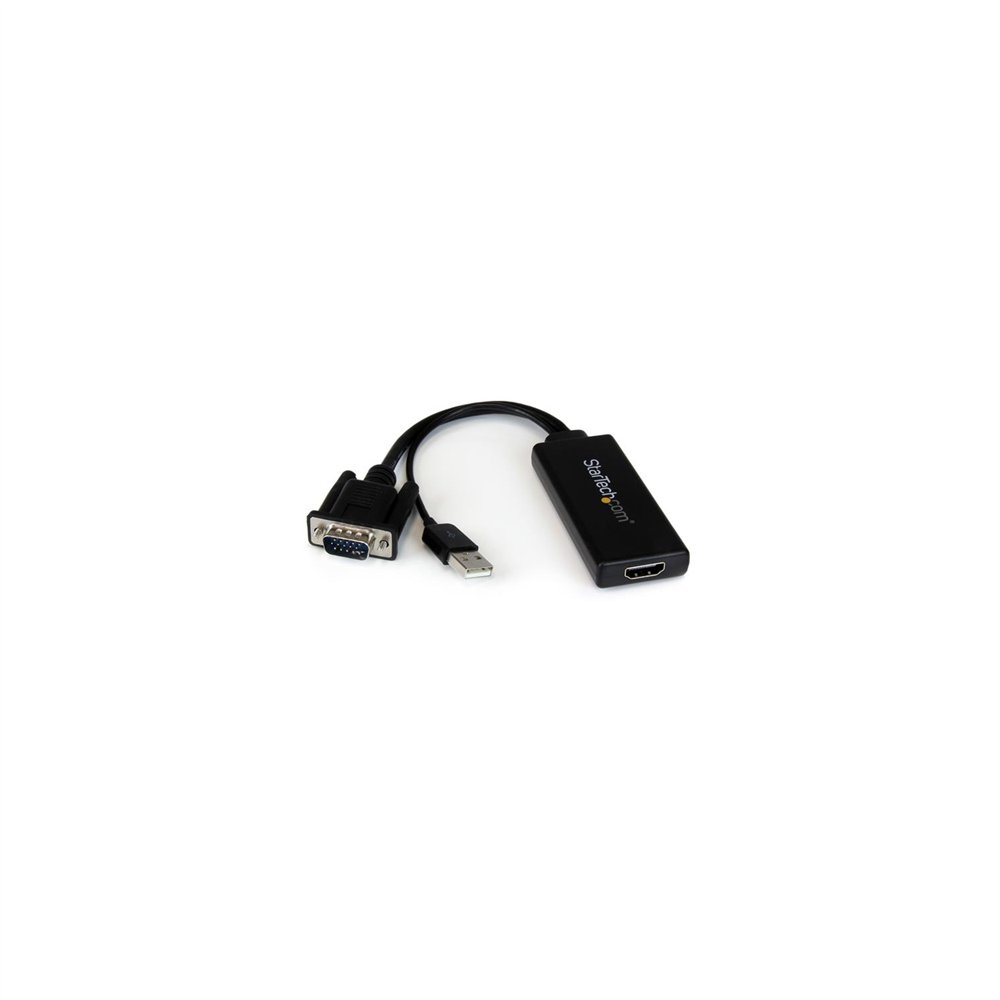 Startech.com adaptador vga a hdmi con audio y alimentación usb â?? conversor vga a hdmi portátil â?? 1080 p negro