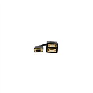 StarTech.com Cable de 30cm Duplicador Divisor de VÍdeo VGA de 2 puertos Salidas Compacto - Bifurcador - negro