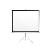 Pantalla manual tripode videoproyector phoenix 80p 1.45mx1.45m posicion ajustable carcasa blanca tela super resistente phpantall