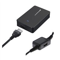 Cargador adaptador de corriente phoenix universal automatico 40w para portatiles y netbooks con puerto usb negro phcharger40+