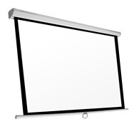 pantalla manual phoenix videoproyector pared y techo 169p 3mx3m posicion ajustable carcasa blanca tela super resistente phpantal