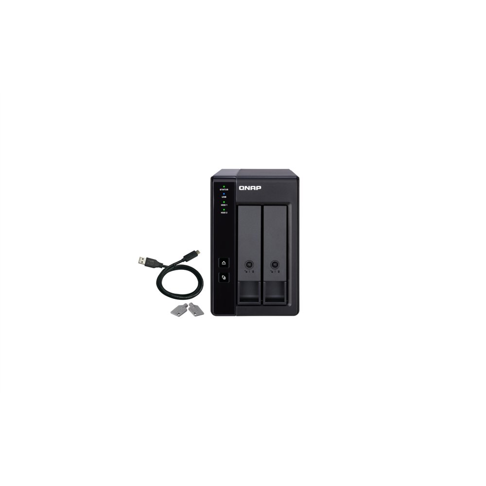Unidad de expansion nas qnap 2 bay usb negro tr-002