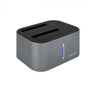 Docking station tooq usb 3.1 gen 1 type-b doble bahia aluminio tqds-805g