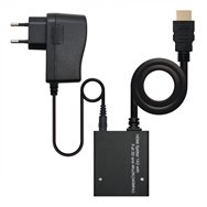 Splitter hdmi 1x2 con alimentacion nanocable 50cm negro 10.25.3502