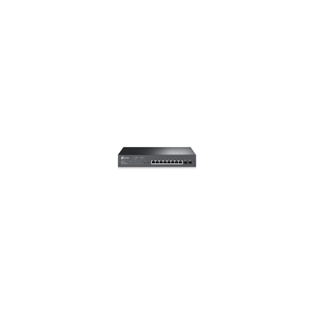 Switch smart tp-link 10 puertos gigabit jetstream poe total 150w qos l2 l3 l4 negro tl-sg2210mp
