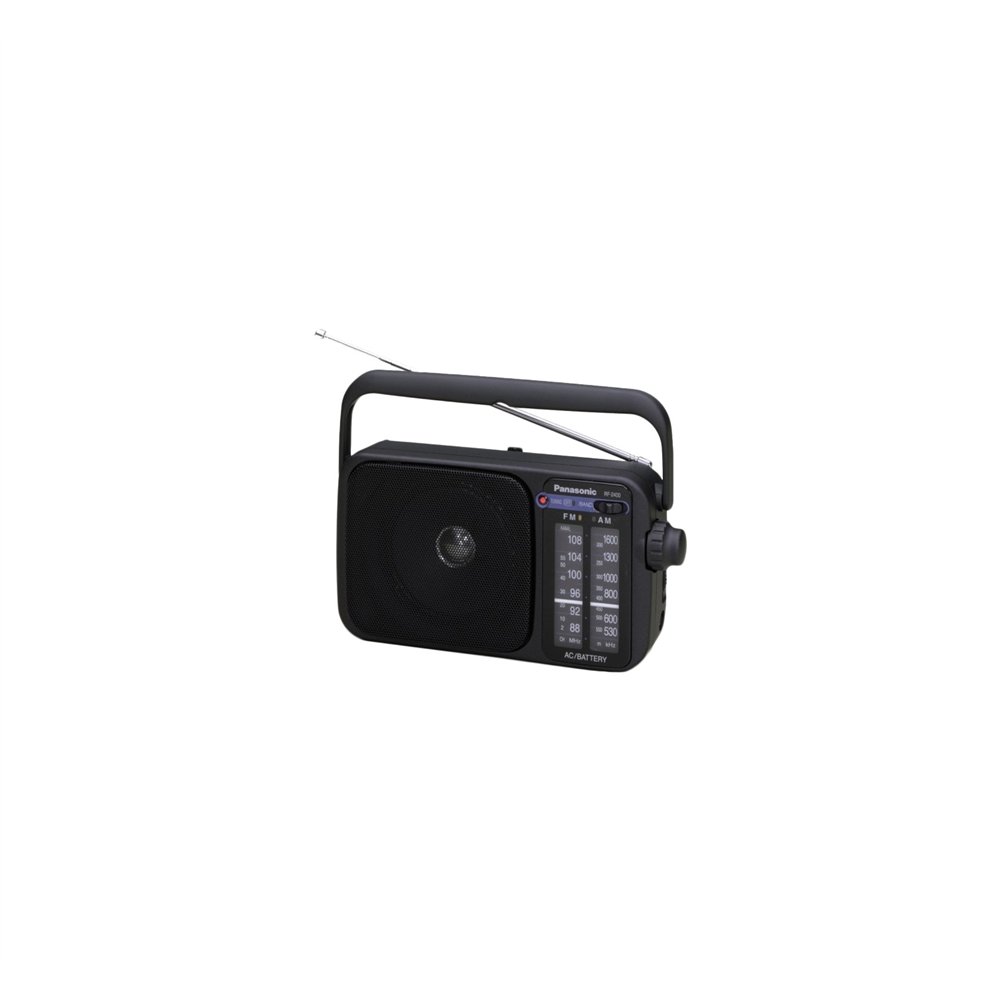 Radio portatil panasonic am fm ac altavoz 770mw negro rf-2400deg-k