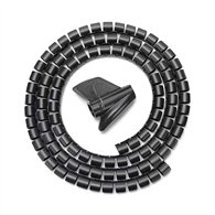 organizador de cables en espiral aisens diametro hasta 25mm 1m negro a151-0406