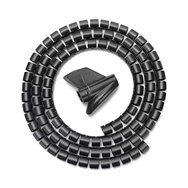 Organizador de cables en espiral aisens diametro hasta 25mm 1m negro a151-0406