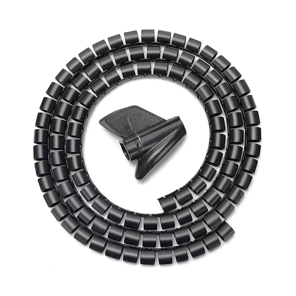 Organizador de cables en espiral aisens diametro hasta 25mm 1m negro a151-0406