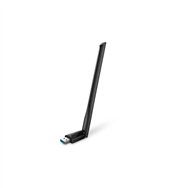 Adaptador de red tp-link usb wifi doble banda 2.4ghz 5ghz 2 antenas externas negro archer t3u plus