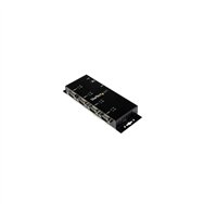 startech.com concentrador adaptador usb a serie rs232 db9 4 puertos â?? riel din industrial y montaje en pared