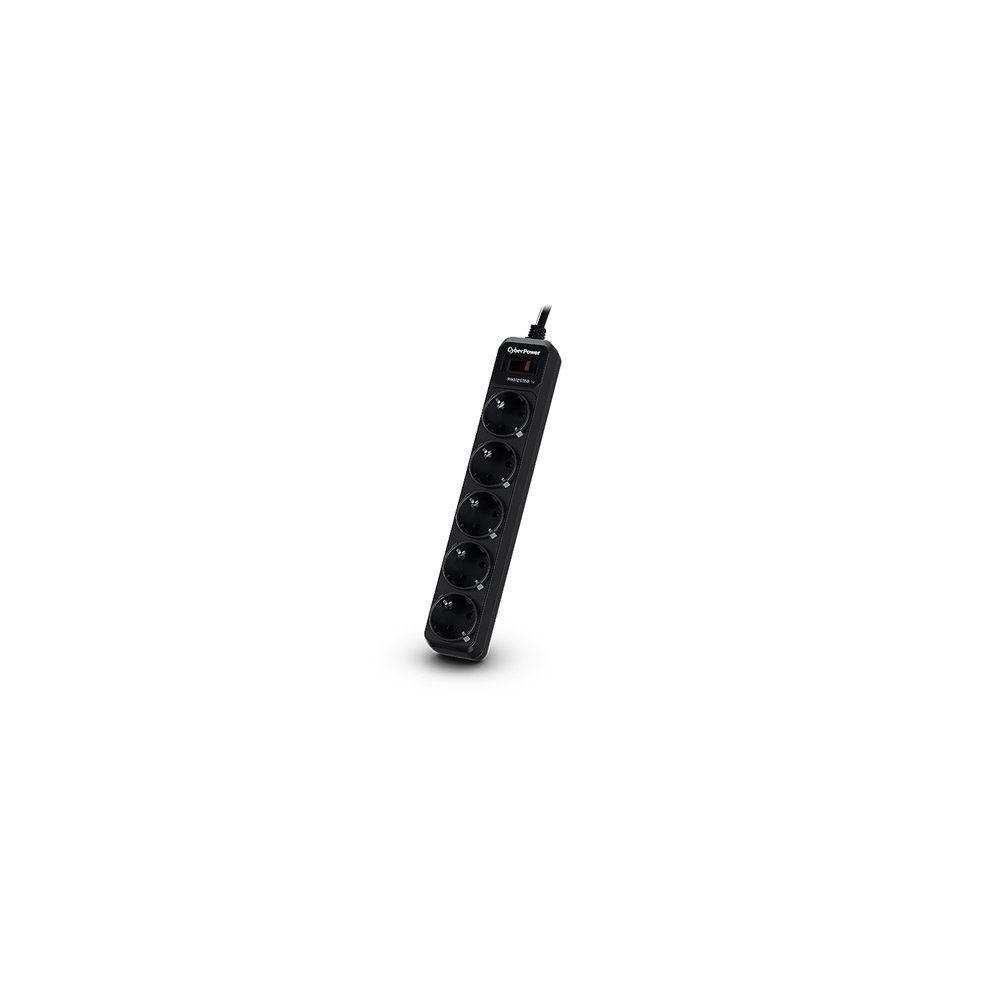 cyberpower b0520sc0-de limitador de tensión 5 salidas ac 200 - 250 v negro 1,8 m