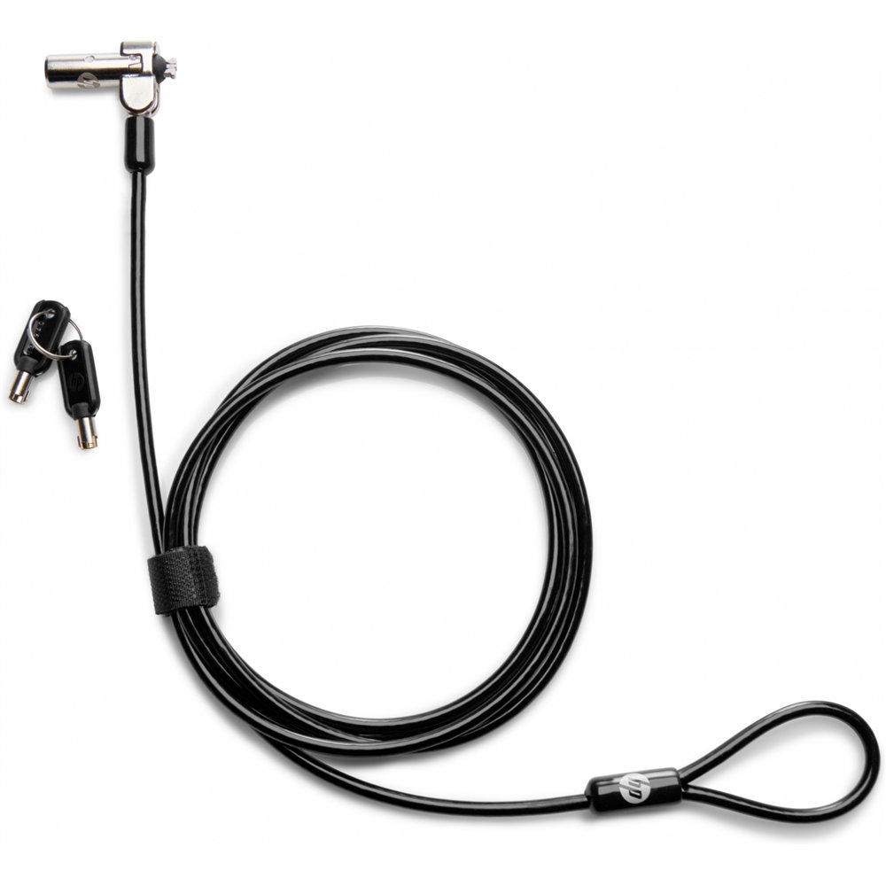 Cable de seguridad hp mini bloqueo con llave acero galvanizado negro metalico 1aj39aa