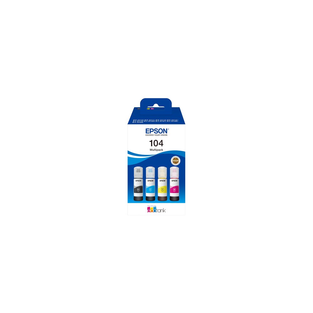 Botellas epson 104 ecotank original multipack c13t00p640