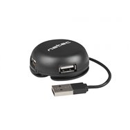 Hub natec bumblebee usb 2.0 4puertos 480 mbit/s negro nhu-1330