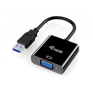 adaptador equip usb macho a vga hembra 1920 x 1080 pixeles negro 133384