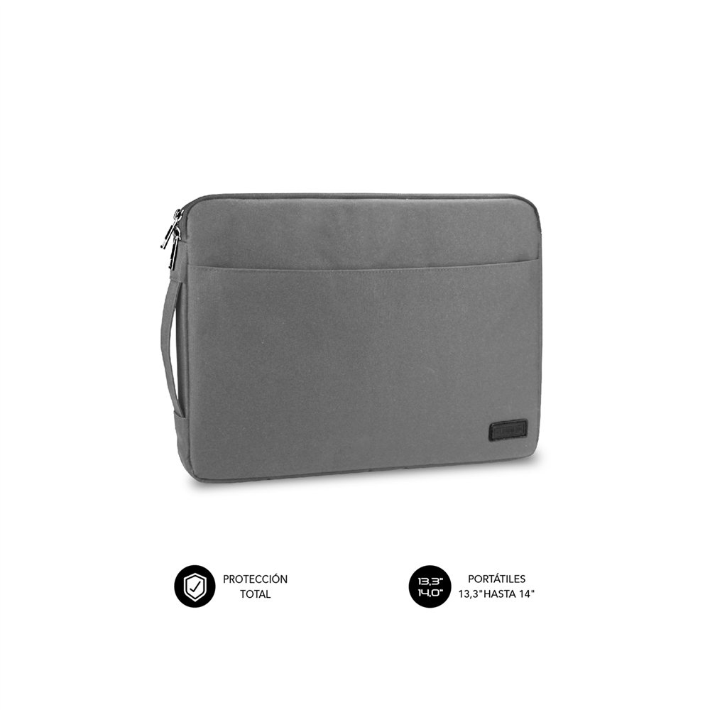 Funda subblim urban laptop sleeve para portatiles hasta 14p gris sub-ls-0ps0002