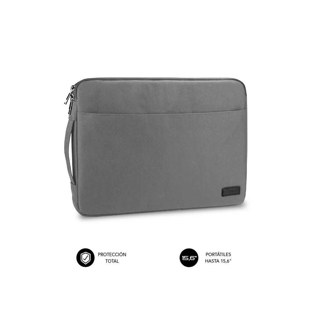 funda subblim urban laptop sleeve para portatiles 15.6 gris sub-ls-0ps0102